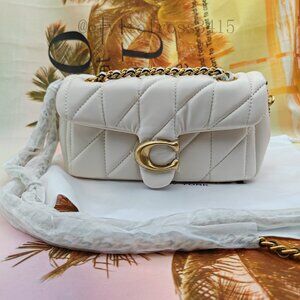 Coach Tabby Shoulder Bag 20 With Pillow Quilting white